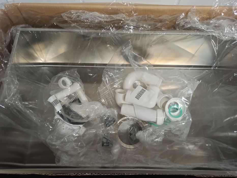 Zlewozmywak stalowy SMEG VSTQ72-2 nowy, uszkodzony