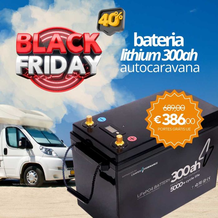 Bateria Lítio 12v 300ah Autocaravana | PROMO | Entrega Imediata