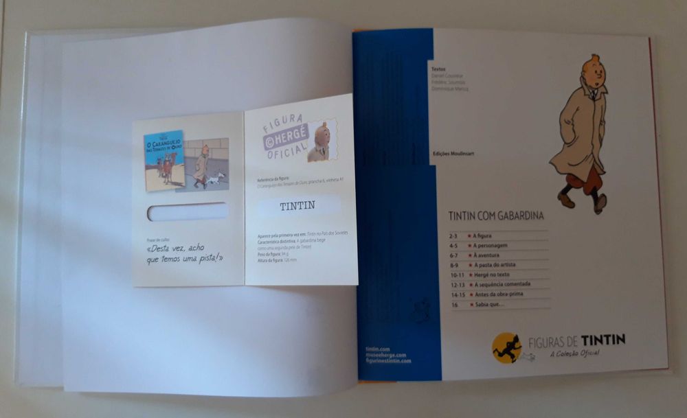 Livro com figurinha TINTIN - edição Moulinsart (NOVO)
