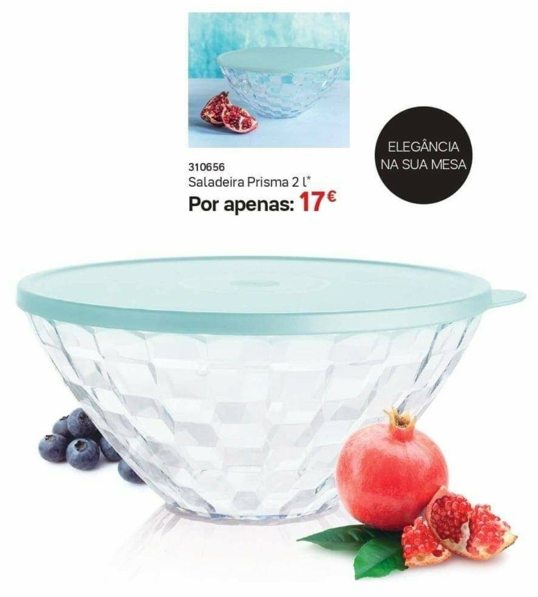 Tupperware, tigela/saladeira prisma 2litros