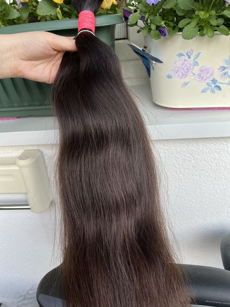: Wlosy dziewicze 62 cm delikatne braz naturalne