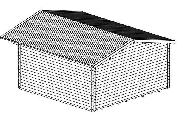 Domek Venta 5x5 Świerk 44mm z balika letniskowy ogrodowy