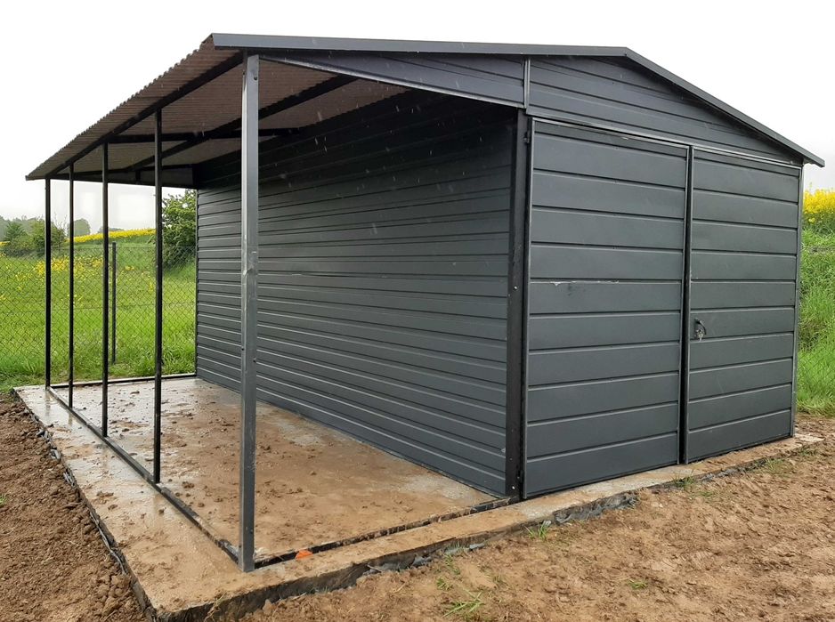 Dwustanowiskowy Garaż GRAFIT Profil Zamknięty 6x5 PROMOCJA o cynk
