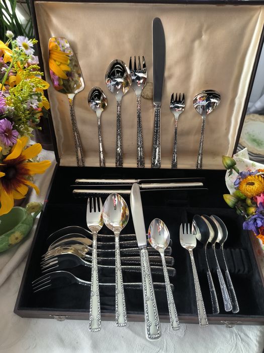 Мельхіор столові прибори покриті сріблом завод Талін. ювел. серія Nova