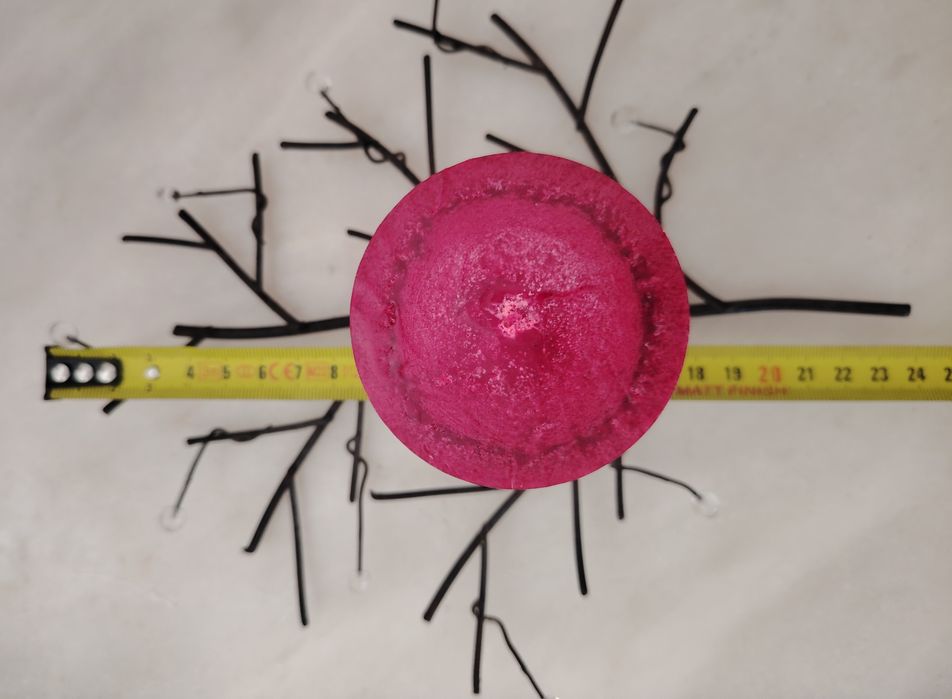 Castiçal em ferro com vela Nova ( frutos bosque)