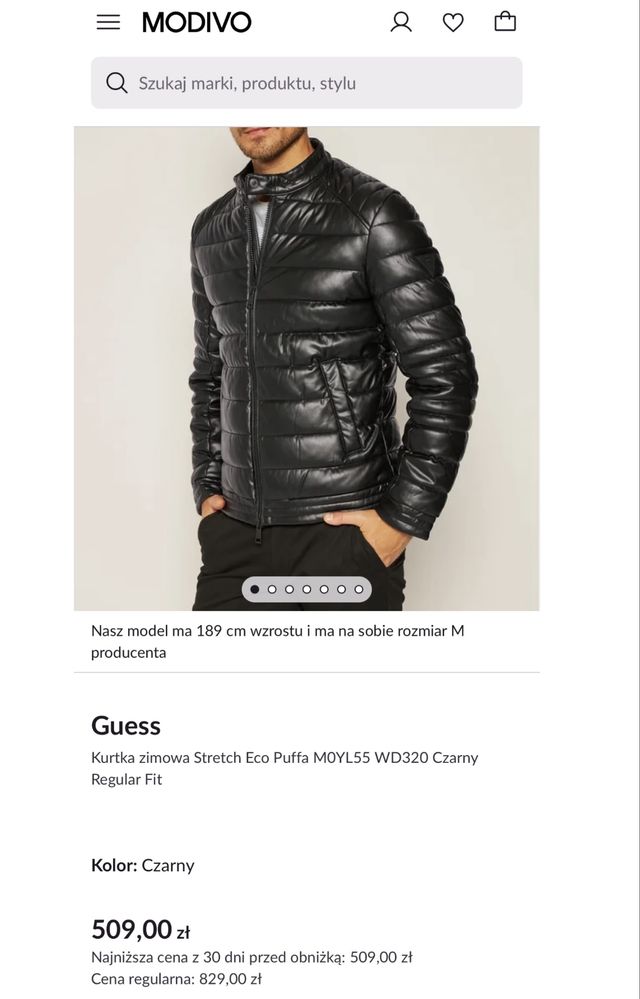Kurtka męska GUESS rozm. XL