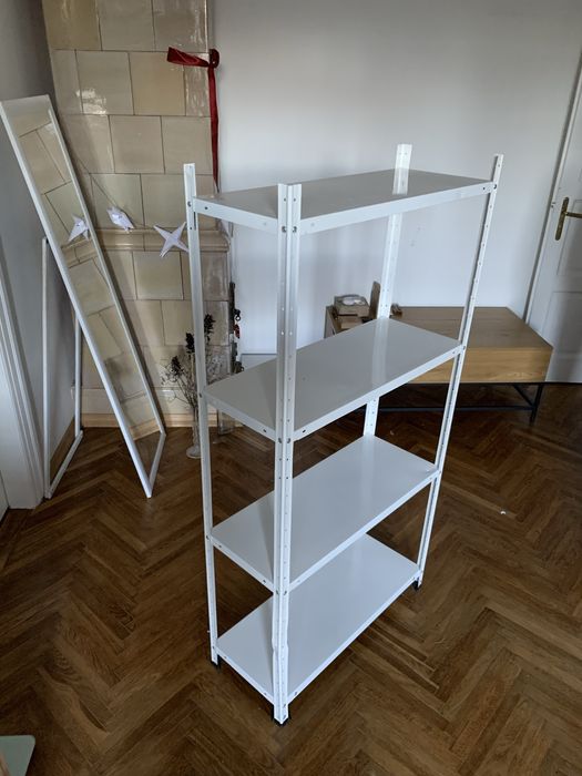 Стелаж б/в білий металевий