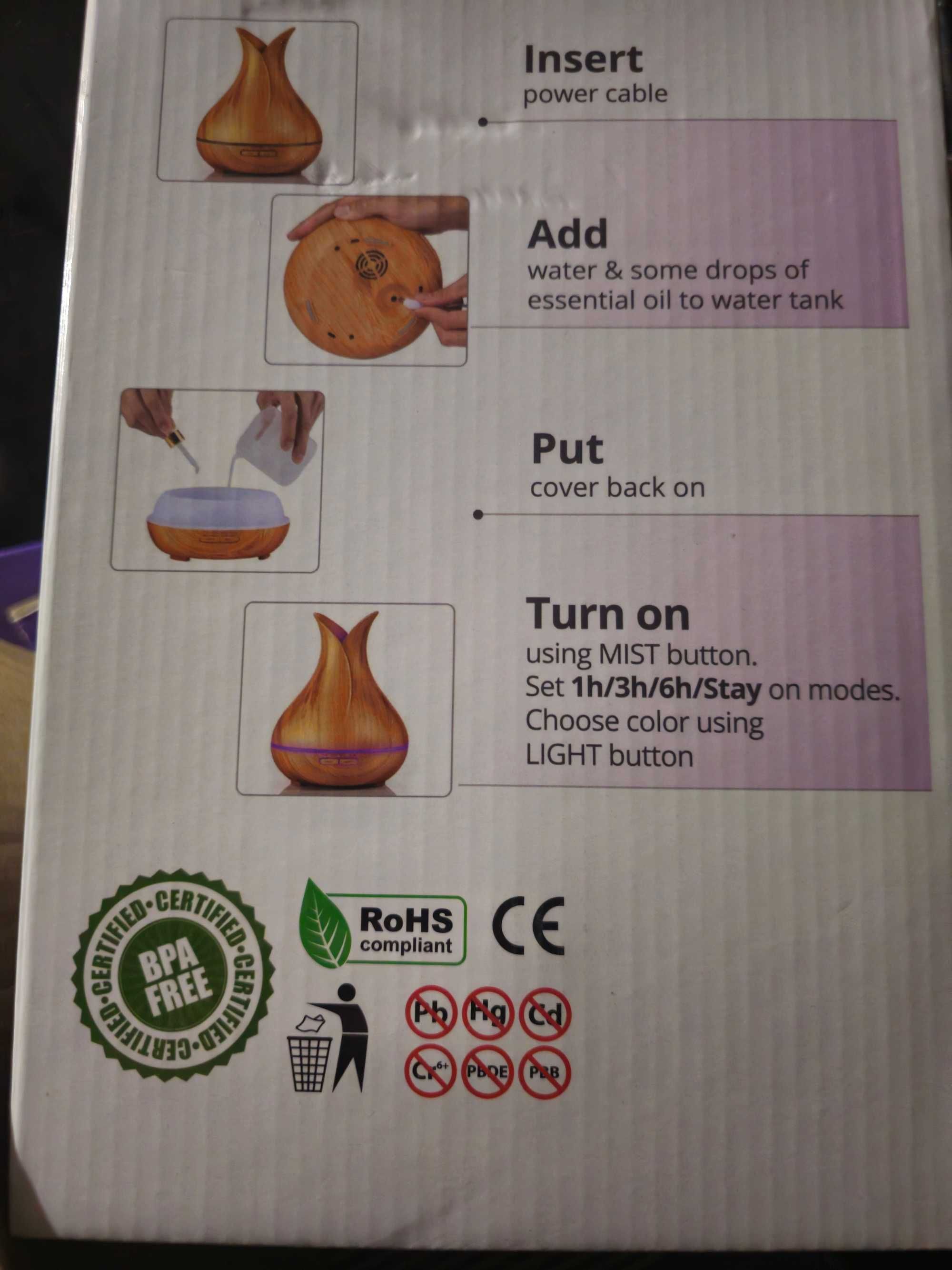 зволожувач повітря кондеціонер Диффузер для дома Oil Diffuser