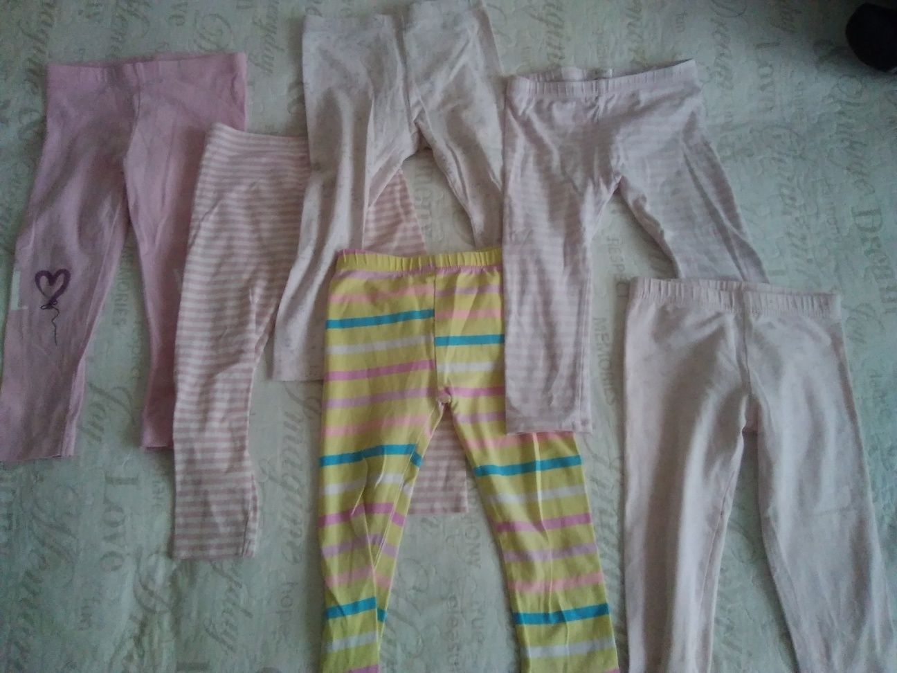 R 86/92 Zestaw 6 szt leginsy, getry, spodnie od piżamy