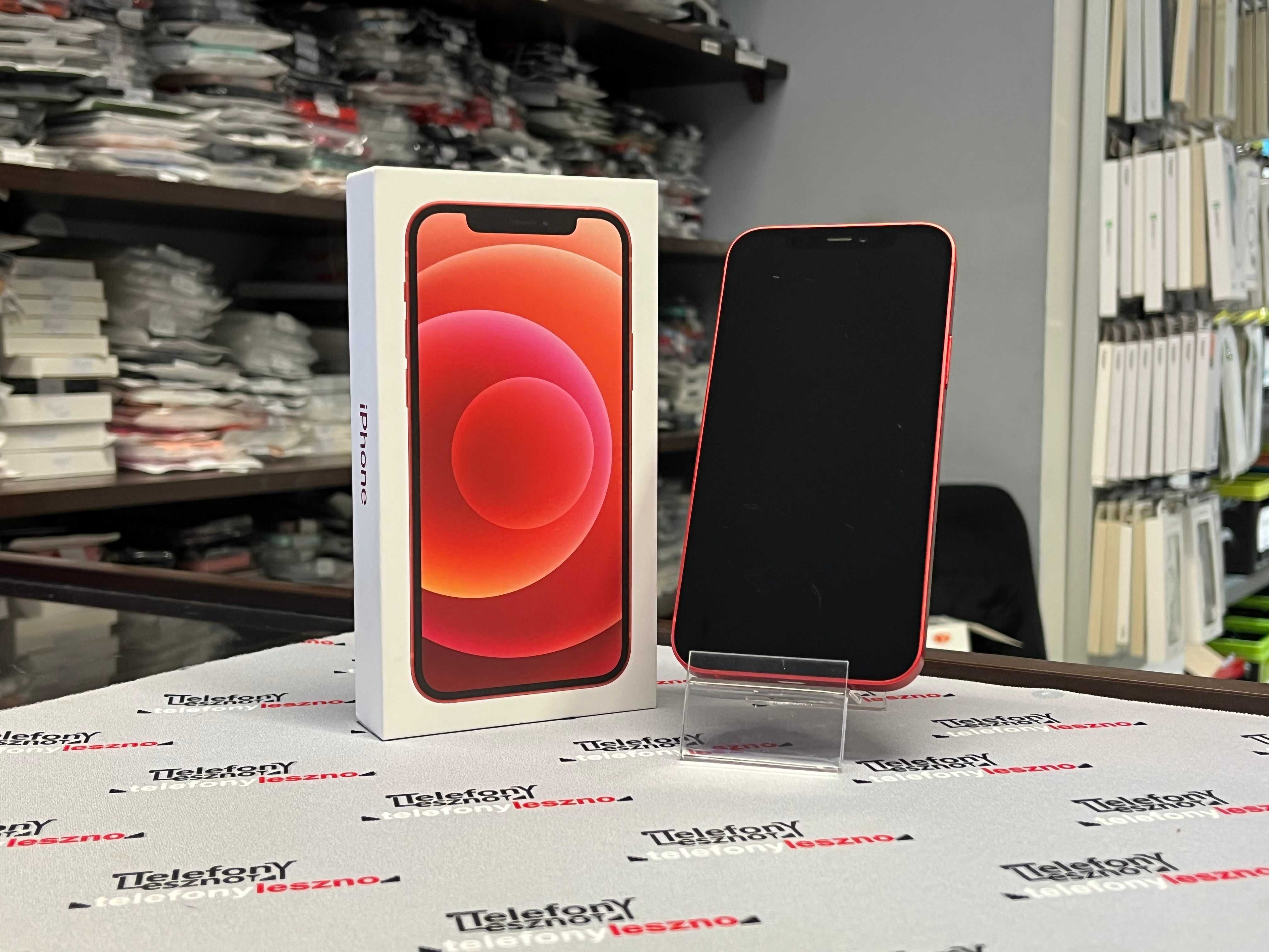APPLE IPhone 12 | Kondycja 86% | 64 GB | Kolor czerwony | Szkło GRATIS