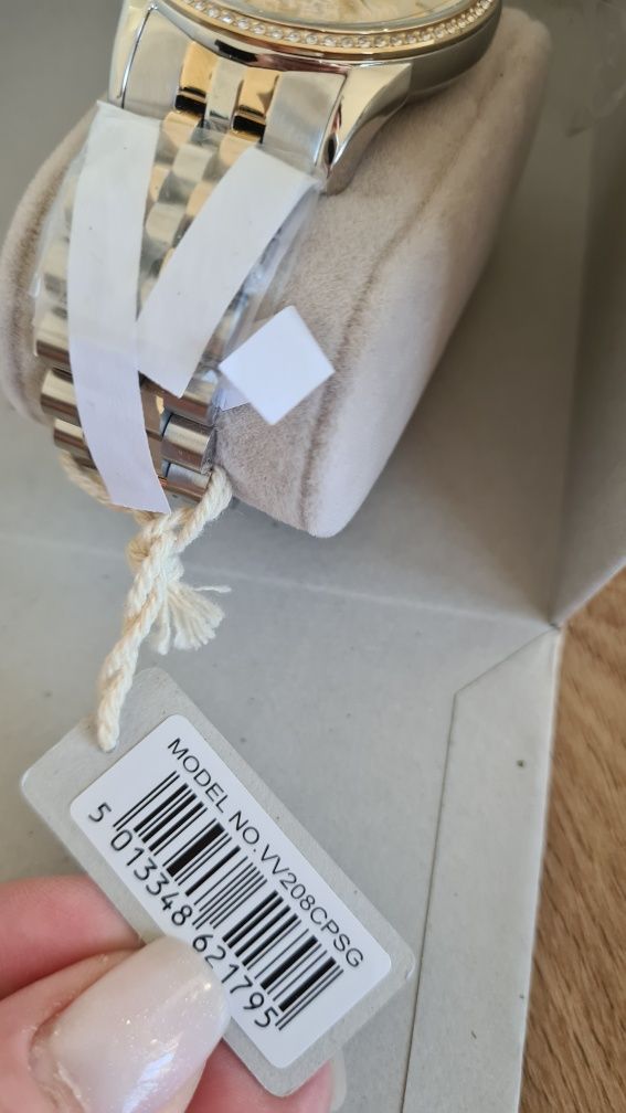 Zegarek Vivienne Westwood cyrkonie perłowa tarcza