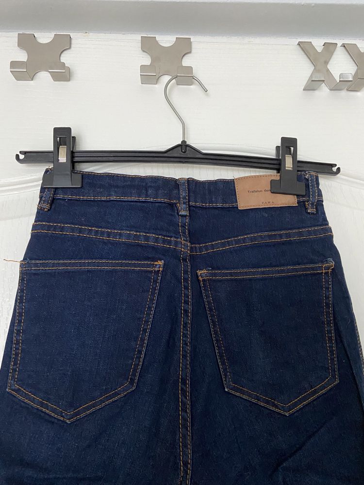 Spodnie jeansy dżinsy high waist skinny rurki basic minimalism