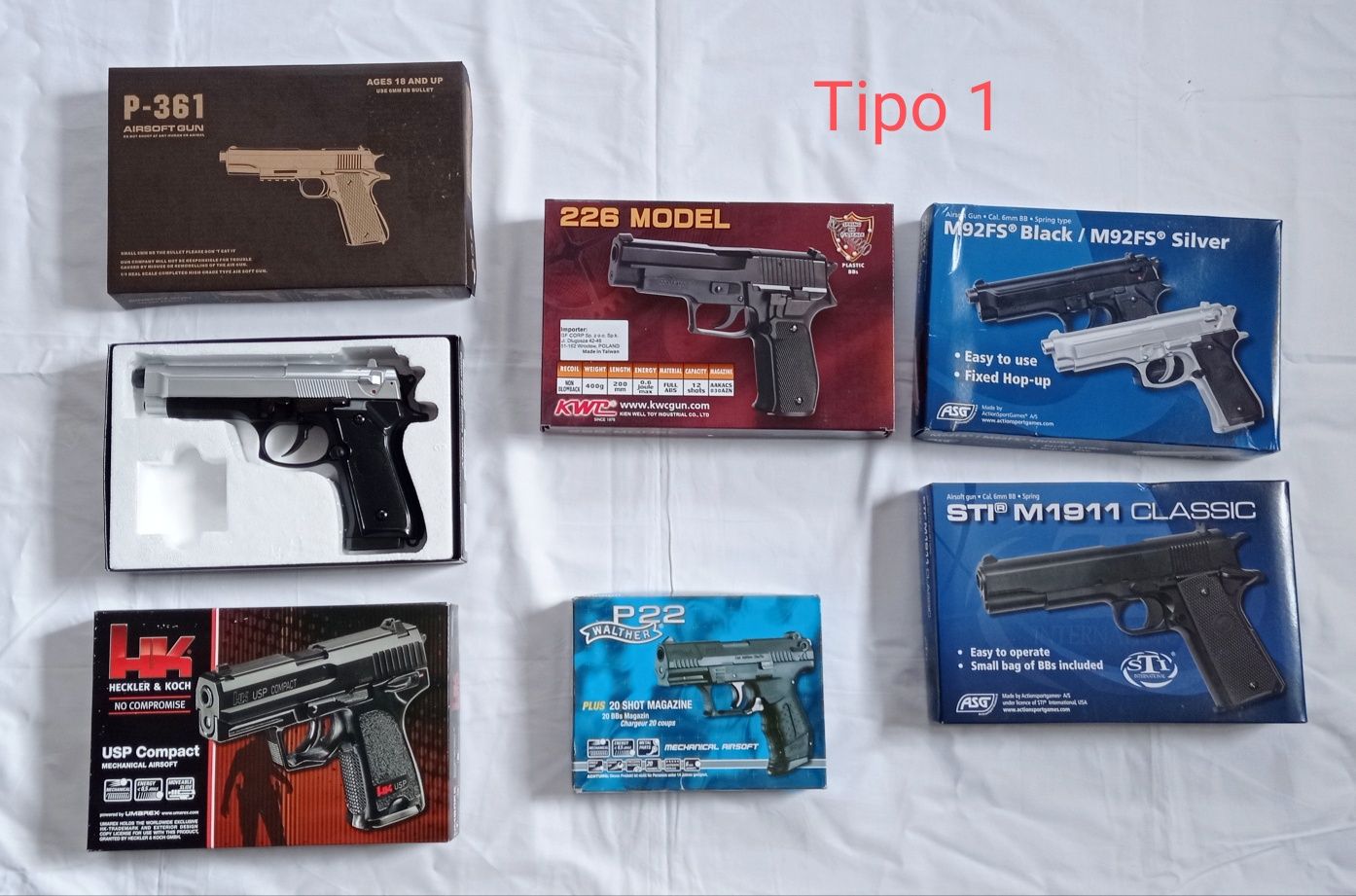 Shotgun e Pistola de MOLA e M4, Novo Airsoft Full Metal