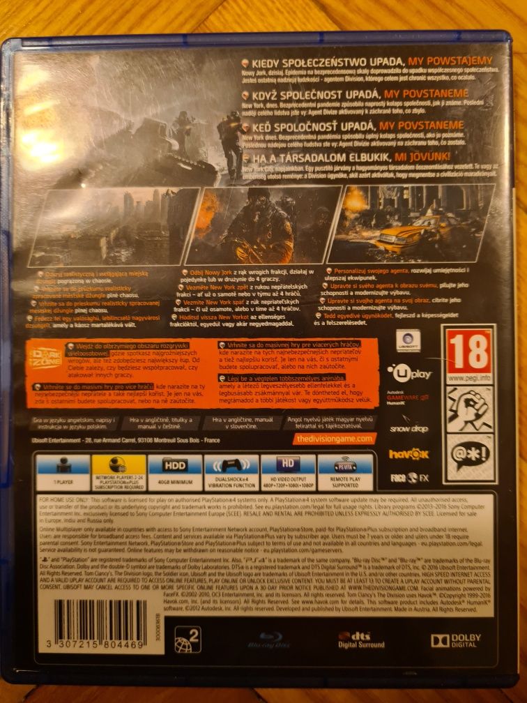 Tom Clancy’s The Division PL na Play Station 4 PS4