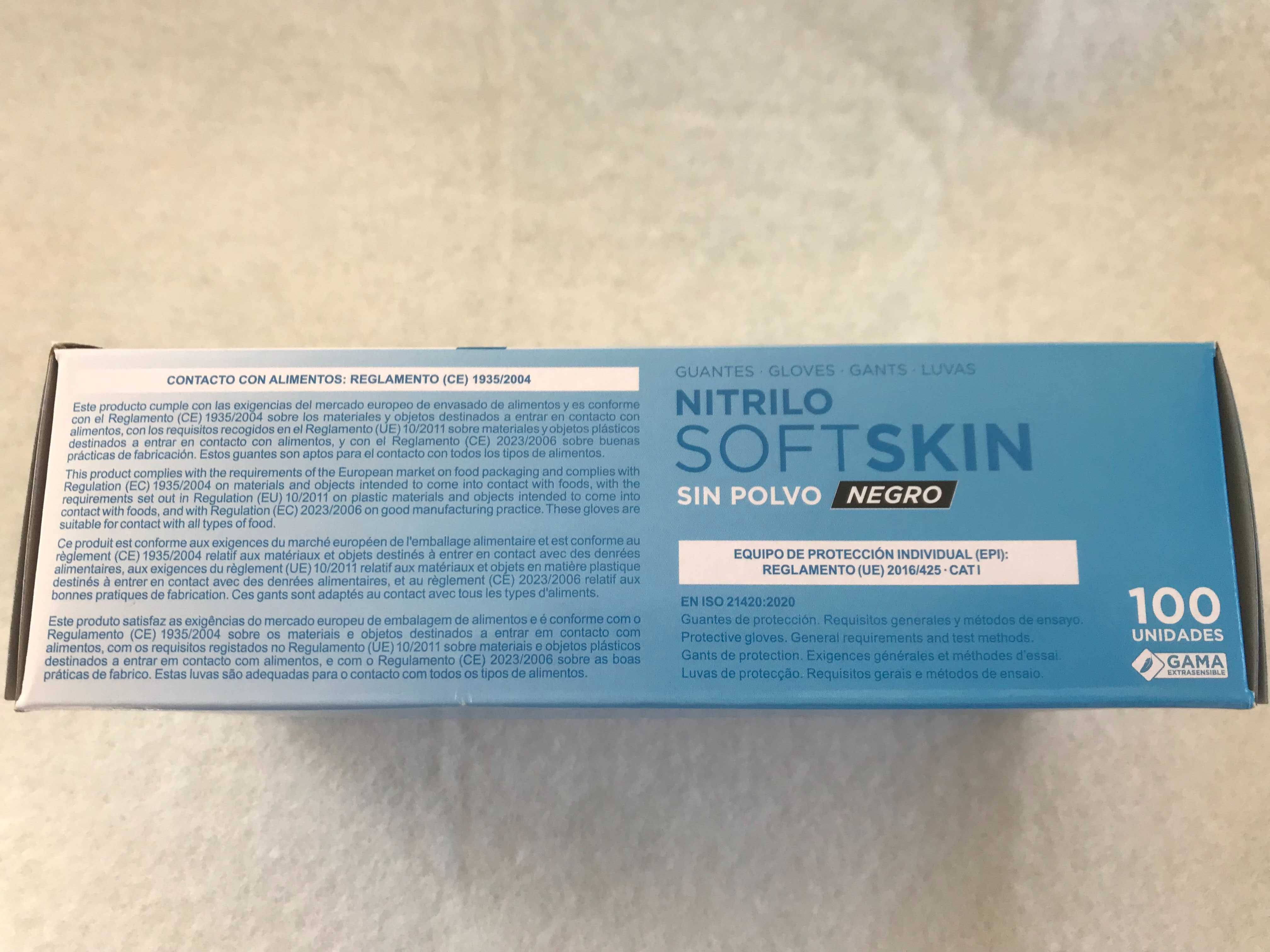 Luvas Nitrilo Softskin Preto Sensitive