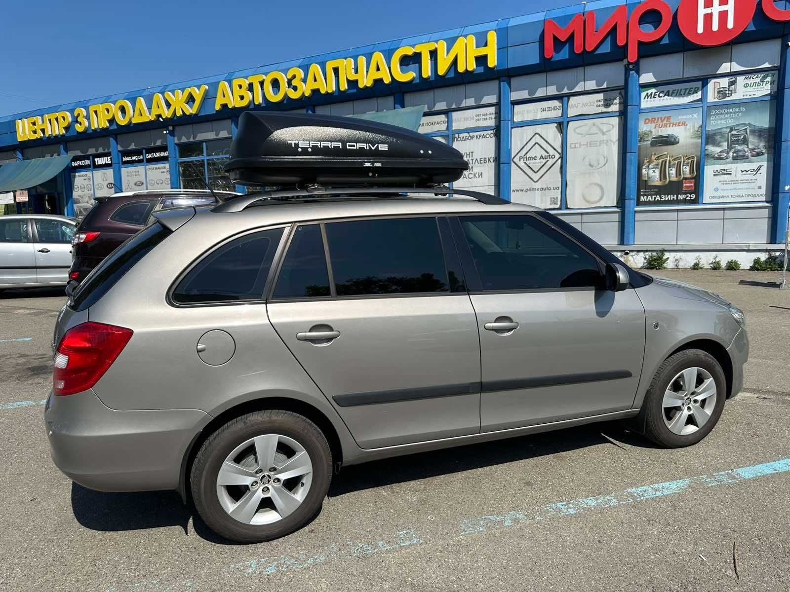 Автобокс багажник Terra Drive 320 черный/серый