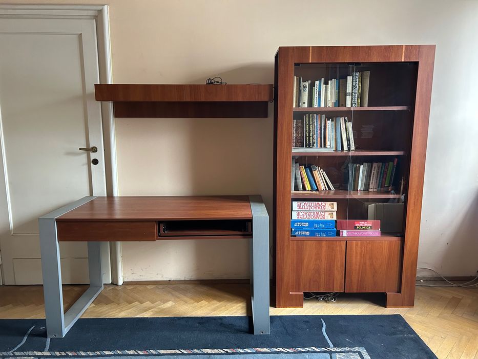 komplet mebli Vox: witryna, komoda, półka