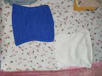 2 tube tops azul e branco