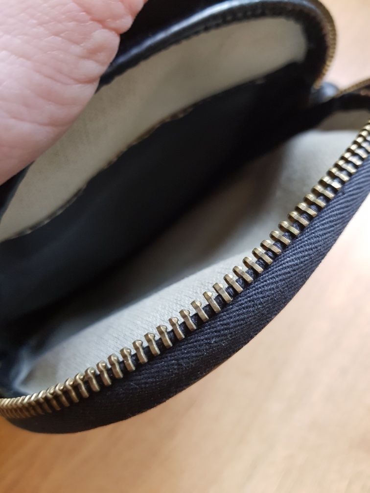 Saszetka Na Nadgarstek z PRL-u Torba Ręczna Skóra Męska Vintage Nowa