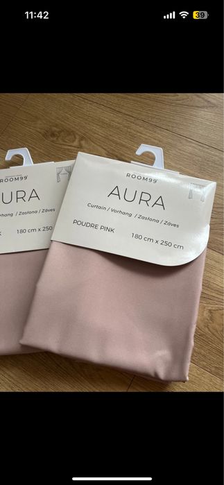 Nowe zaslony Room99 Aura pudrowy róż 180x250