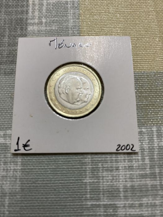 Moeda 1 euro monaco de 2002