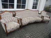 Sofa i 2 Fotele w Stylu Ludwika