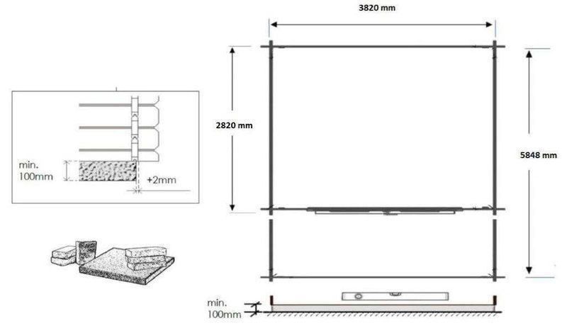 Domek ogrodowy altanka 4x3m + taras 4x3m DOM595+DOM541+DOM542+POD05