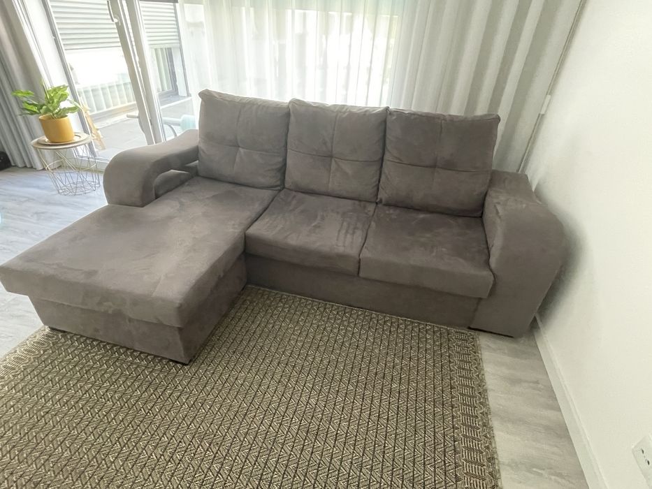 Sofa 3 Lugares c/Chaiselong em excelente estado
