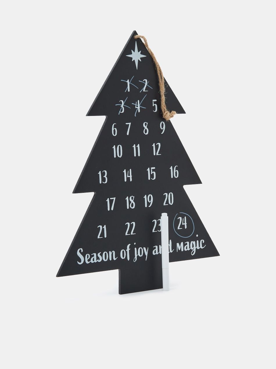 Адвент календар зворотнього відліку до Різдва ялинка з олівцем