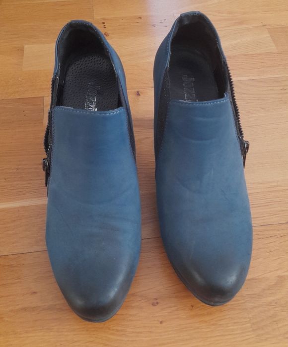 Botki damskie granatowe