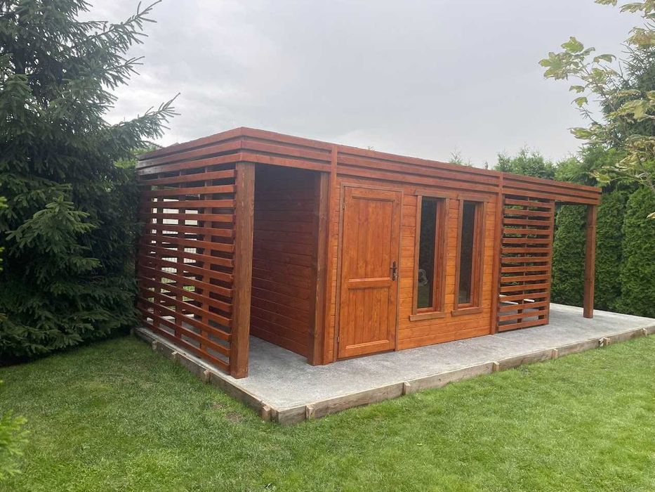 Domek narzędziowy, ogrodowy,drewniany,gospodarczy,3x3m+taras3x3m