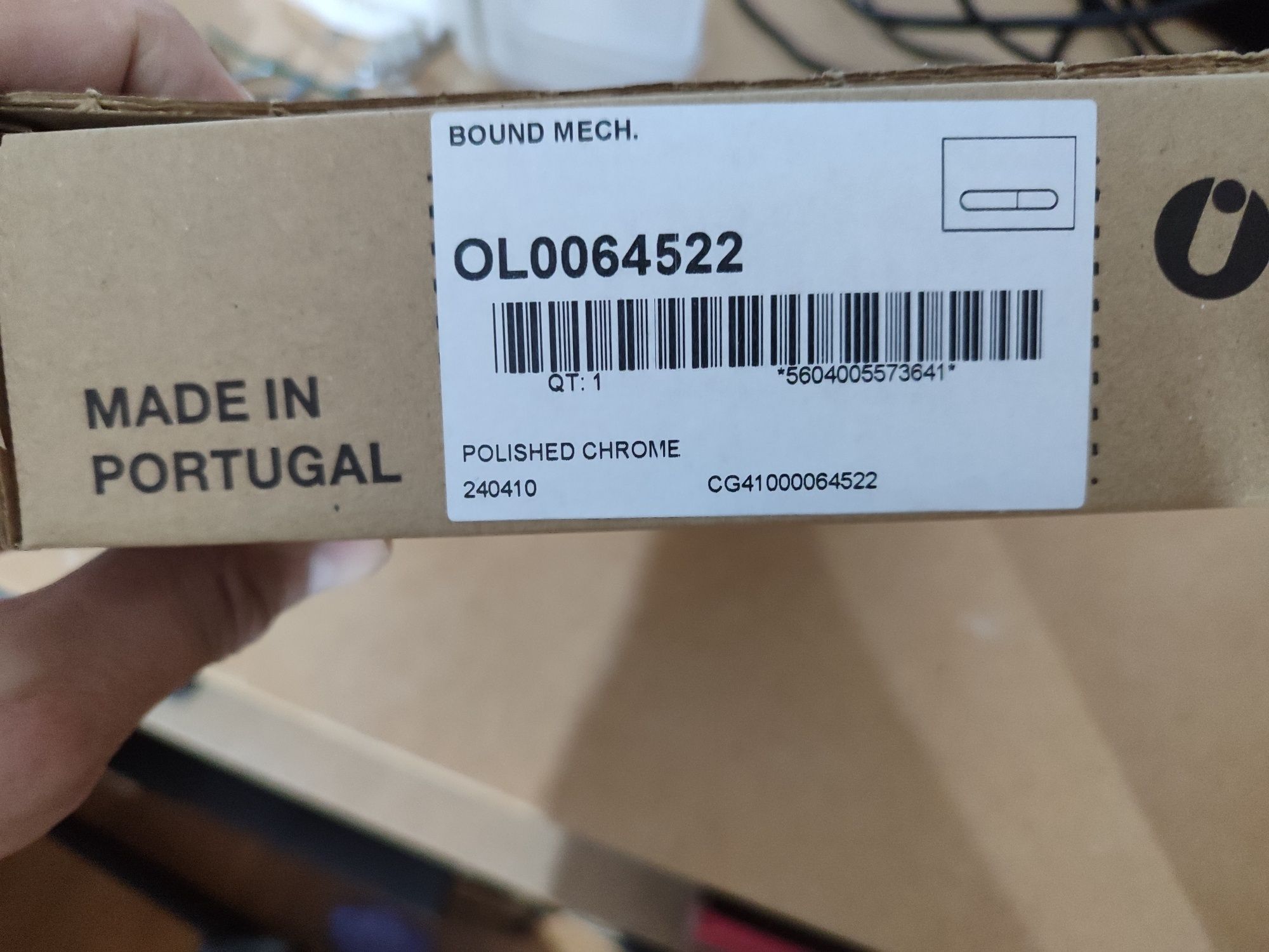 Placa comando autoclismo OLI bound cromado - nova