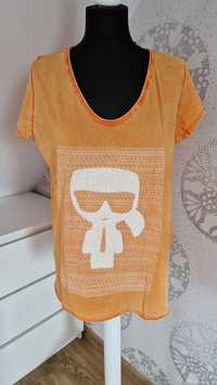 Karl koszulka t-shirt pomarańczowa 40-42
