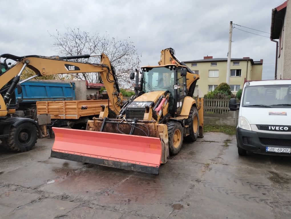 Pług do śniegu z posypywarka do soli do koparko ładowarki CAT 432f2