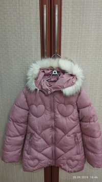 Куртка сиреневая зимняя детская/куртка бузкова зимова дитяча
