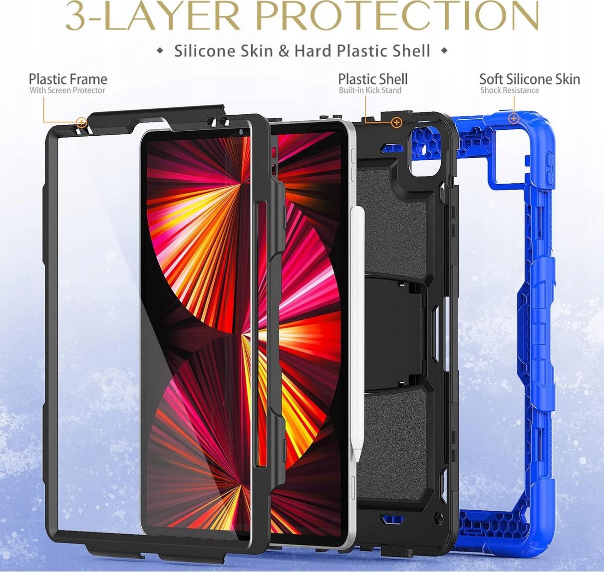 Etui Case Obudowa Ochronna do iPad Air 5/Air 4/Pro 11" z Paskiem Podst