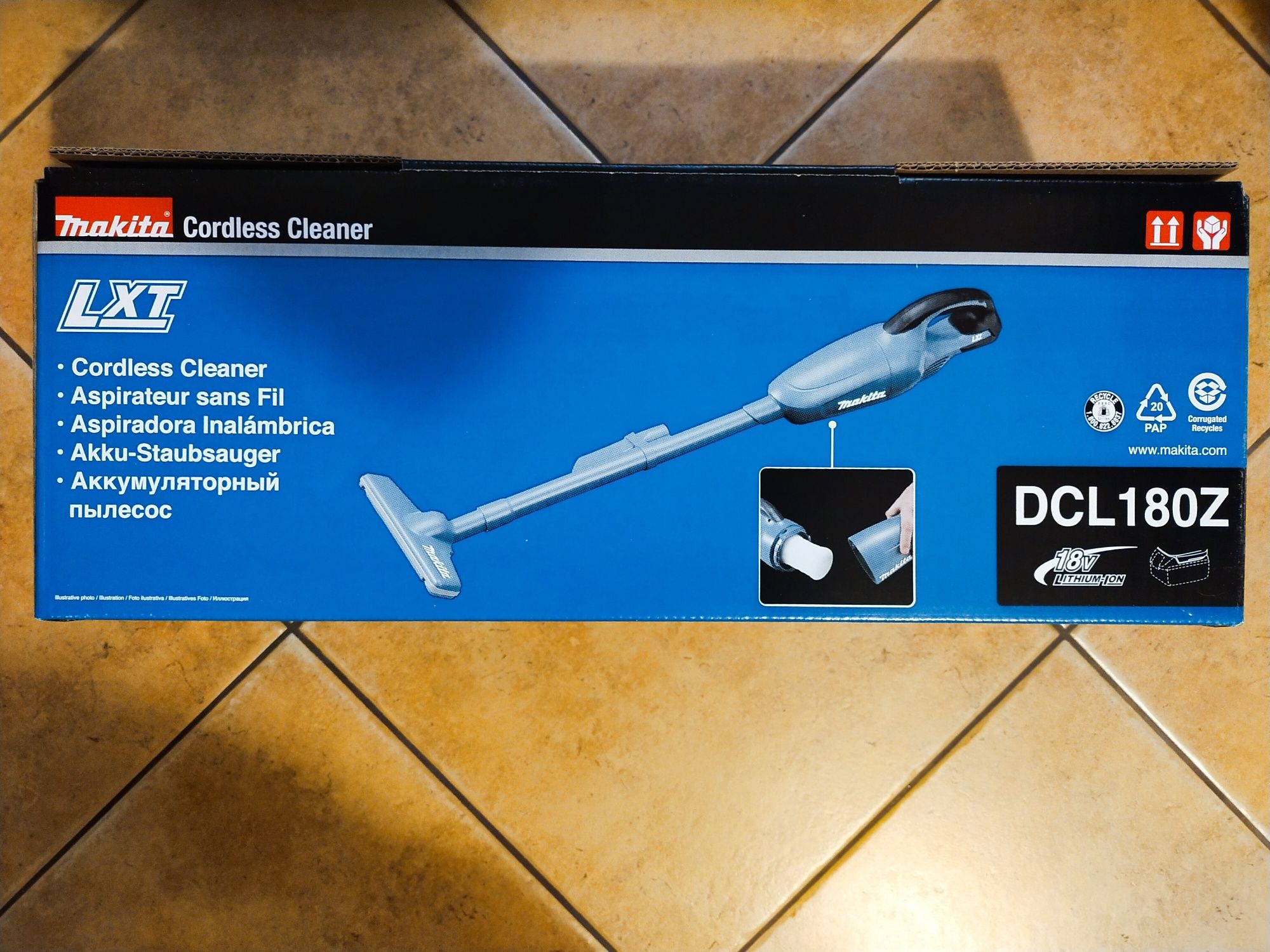 Odkurzacz bezprzewodowy, akumulatorowy DCL180Z MAKITA NOWY