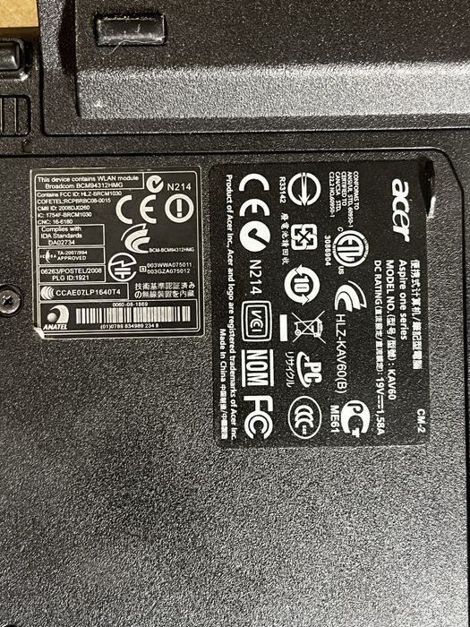 Ноутбук Acer  KAV60