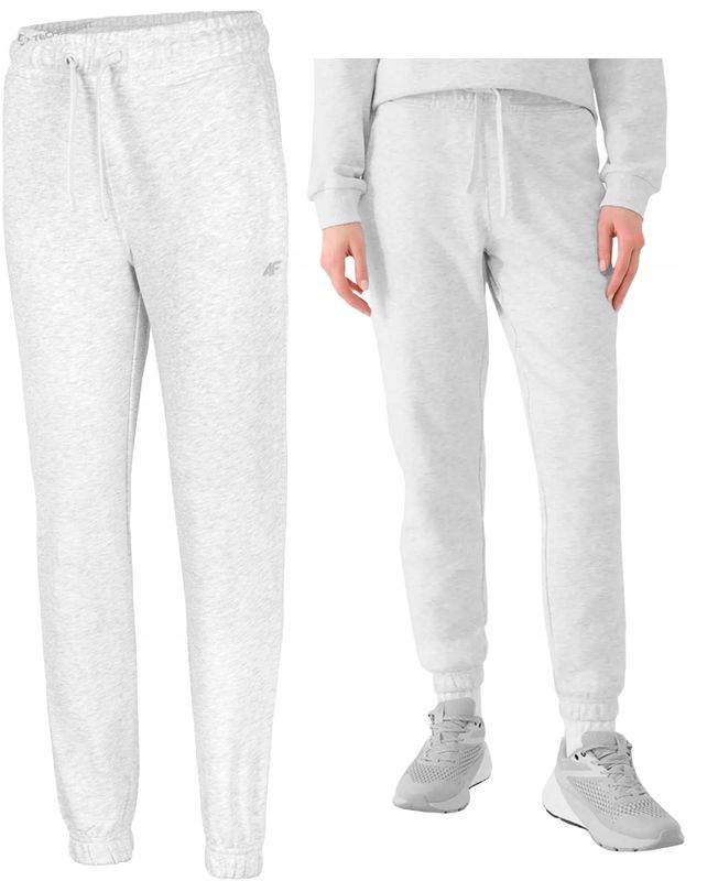 4f Damskie Spodnie Dresowe Bawełna Joggery / rozm M