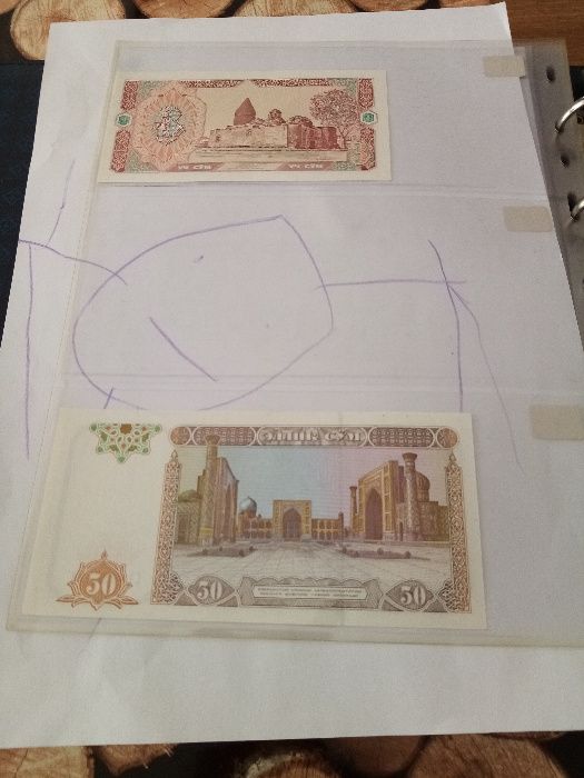 UZBEQUISTÃO, 8 NOTAS NOVAS - NÃO Circuladas, conforme as fotos