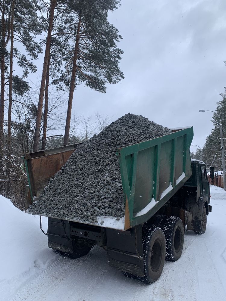 Щебень Чернозём Песок в мешках и насыпом Отсев Подсыпка. Камаз Газель