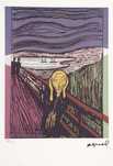 Andy Warhol - litografia sobre papel "skrik"