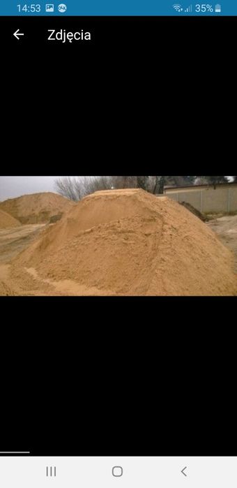 Piasek do fundamentow zasypki do murowania wylewek