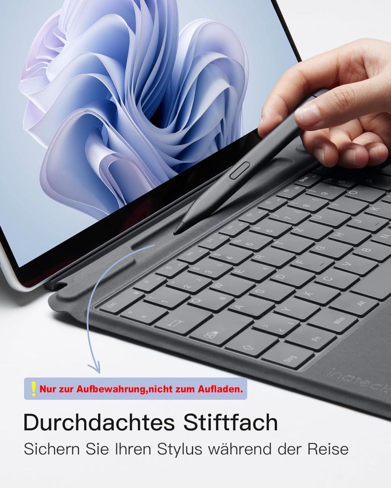 Klawiatura bluetooth kompatybilna z Surface Pro 10/9/8/X, z touchpadem