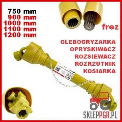 WAŁEK wał przekaźnika mocy przegubowy PTO FREZ 75cm / 90/ 100/ 110/ 12