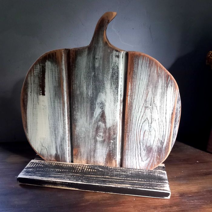 Dekoracja - drewniana dynia