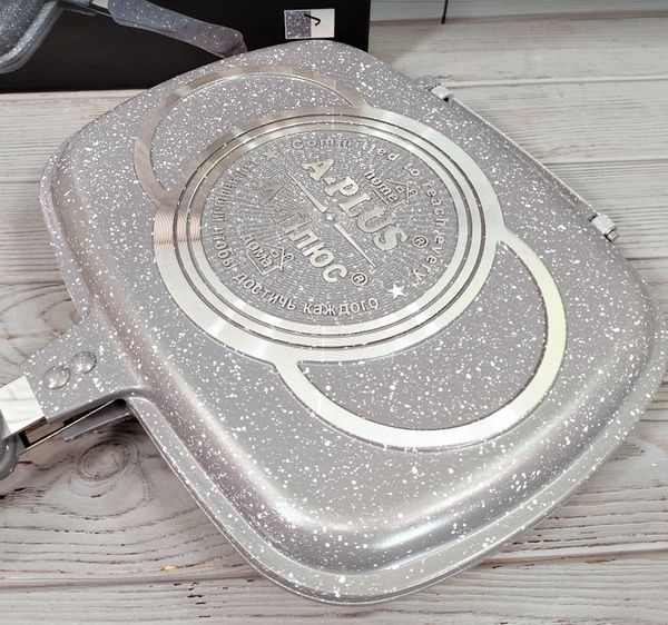 Нова сковорода-гриль двостороння A-Plus — 32 см