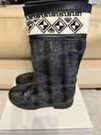 Buty zimowe walonki kozaki futro naturalne  czarne rozmiar 39