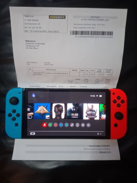 Nintendo switch oled z gwarancja