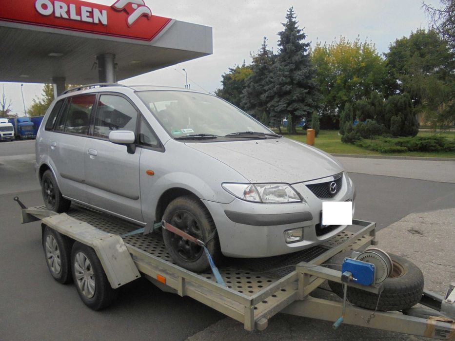 Mazda Premacy 1.8 benzyna kolor srebrny przeznaczona na części hak
